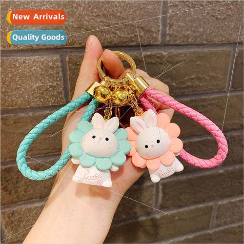 Sunflower long ear rabb key chain schoolbag charm backpack c