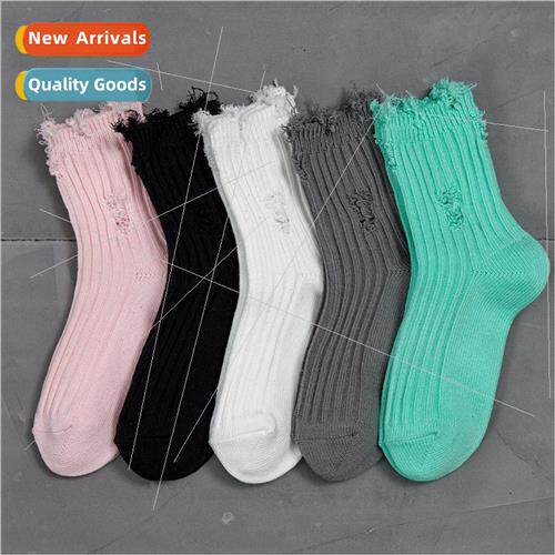 Broken hole socks men women tide socks small red book i outs