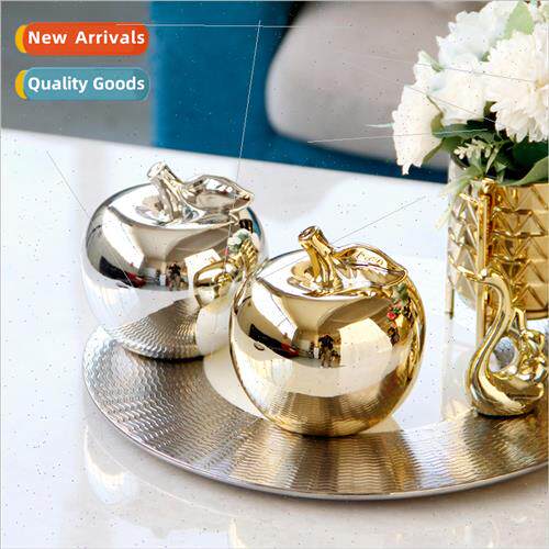 Gilded color apple ceramic ornament modern simple Europe Sca
