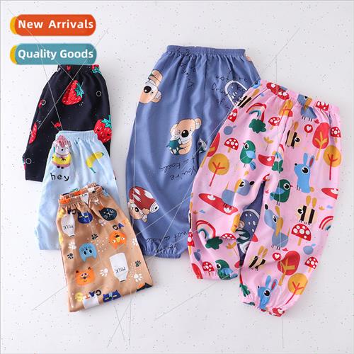 2023 children anti-mosquo pants girls summer lantern pants c