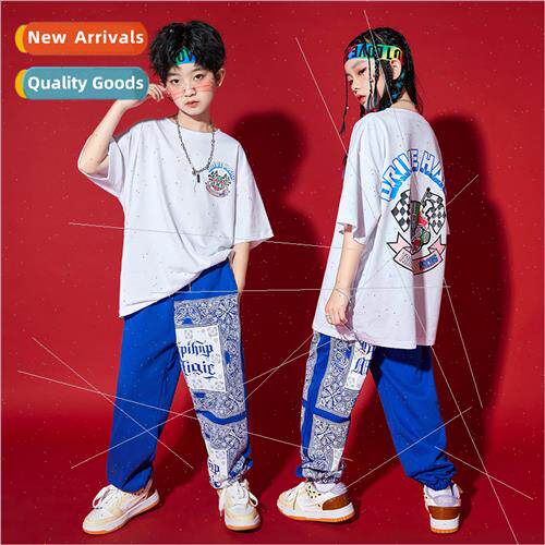 Childrens Hip Hop  Su Boys Set Dance Long Pants Costume Summ