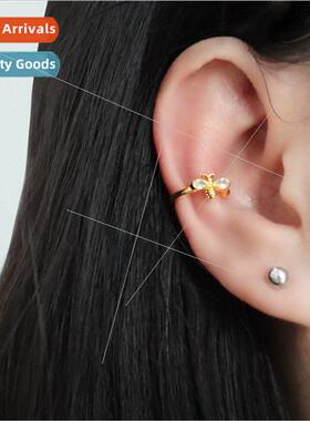 Europe zirconia bee ear clips whout ear holes creative sense