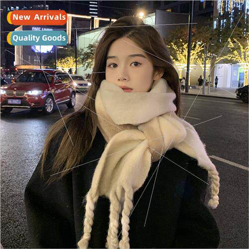Gradient gentle mohair thickened scarf female winter soft wa