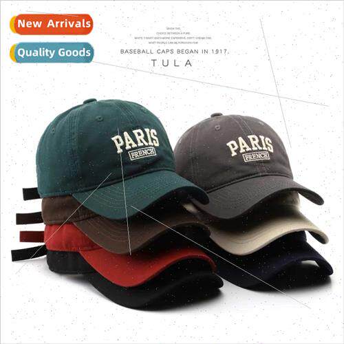 High- washed baseball cap female Korea  embroidered letters
