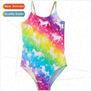 girls swimsu childrens one piece unicorn 2022Europe