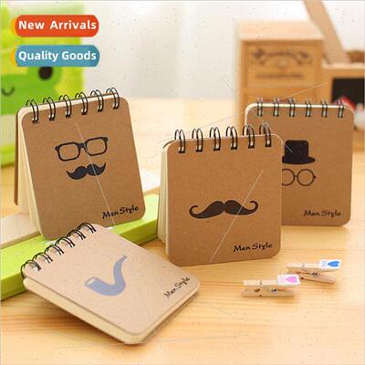 Englold man small notebook beard glasses pipe hat portable s