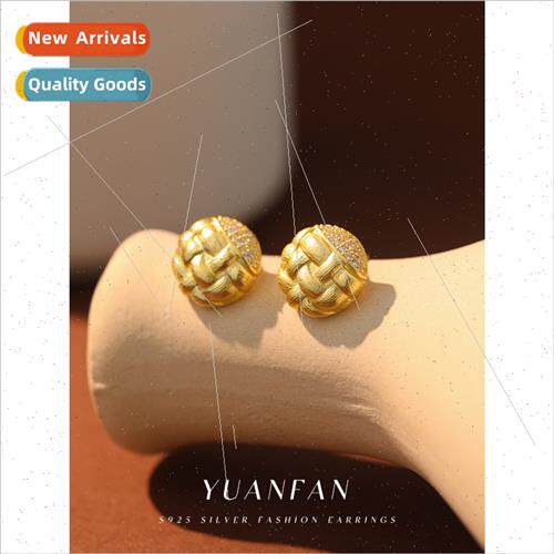 s925 silver Italian handmade brushed vintage earrings female