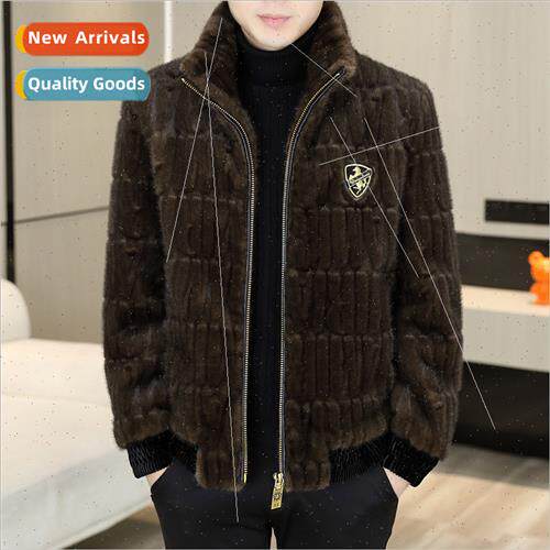 2023 winter new fur one jacket men nd short fur coat men min