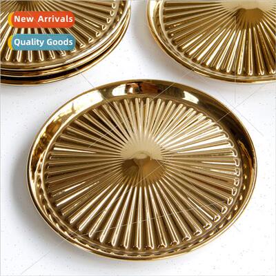 Electroplated gold ceramic grease separation plate dish plat