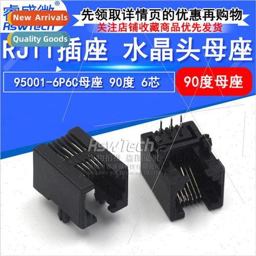 RJ11 socket 95001-6P6C ngle port 90 degree RJ11 phone jack r