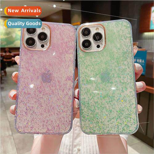 适用iPhone 15promax Electroplated Gold Foil Phone Case Apple