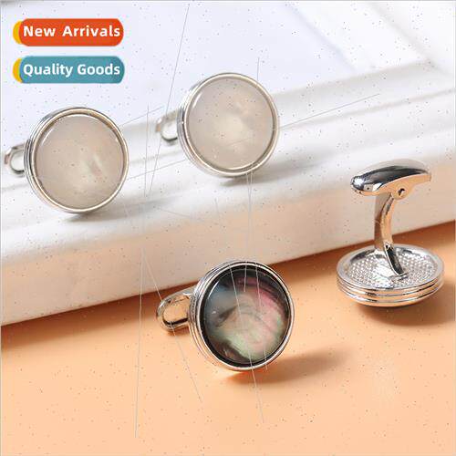 New round diamond crystal cufflinks fashion French couple  s