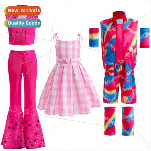 Barbie cos costume 2023 live action movie barbie dress sub k