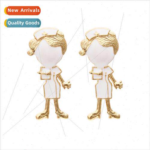 New simple whe angel nurse oil drop earrings elegant persona