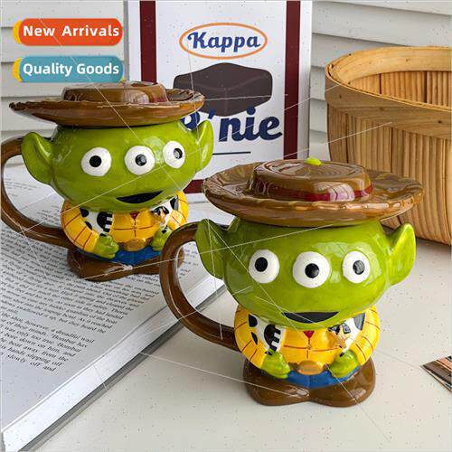 American retro cute cartoon three-dimensional ceramic cup in