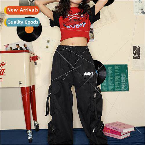Children Jazz Dance Permance Costume Girls Summer Short Top