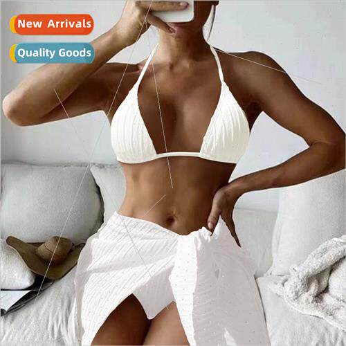 2022 Swimsu Womens Three Piece Europe Sexy Tie Backless Biki