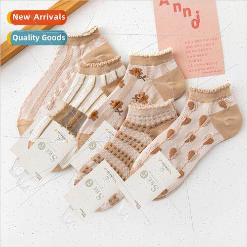 Socks womens short socks spring and summer new cotton shallo
