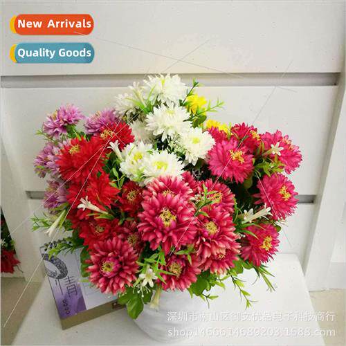 Carnation mulation Anemone Plant Fake Flower Bouquet Home Sh