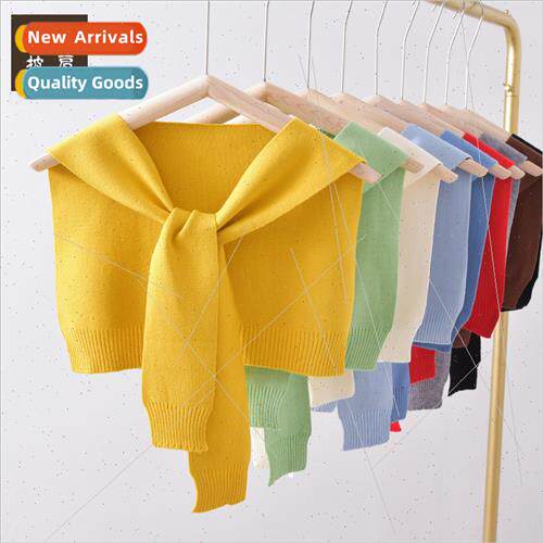 Autumn air-condioning lap shoulder knted small shawl knotted