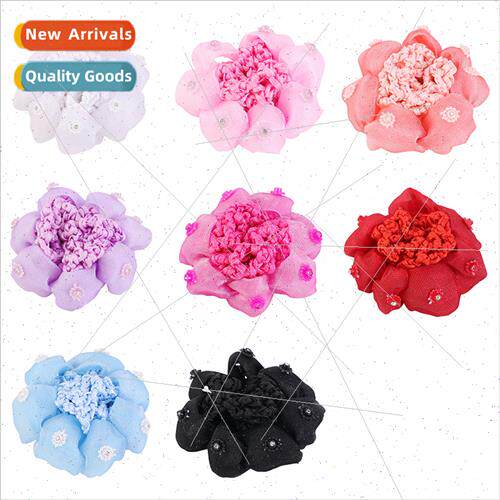 Applique children poplin lace hairnet permance dance ballet
