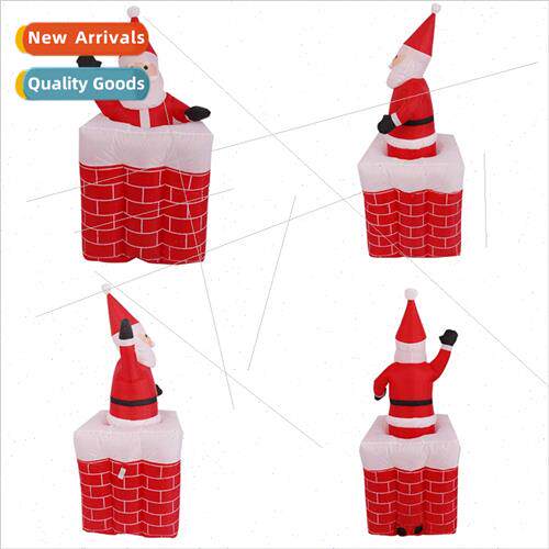 1.6m Chimney Climbing Santa Claus fting Chimney Inflatable S