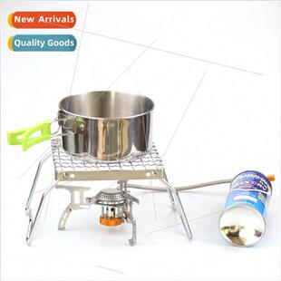 Stainless Steel Stove Outdoor Barbecue Folding Holder Mini