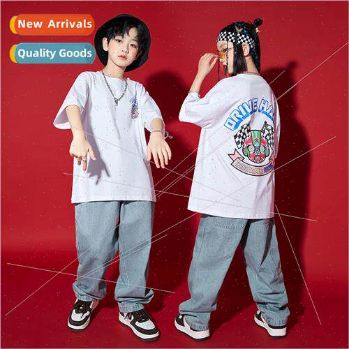 Hip Hop Set Dance  Clothing Boys Su Handsome Hiphop Loose T-