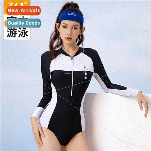 Swimsu ladies 2023 new conservative one-piece belly-shading