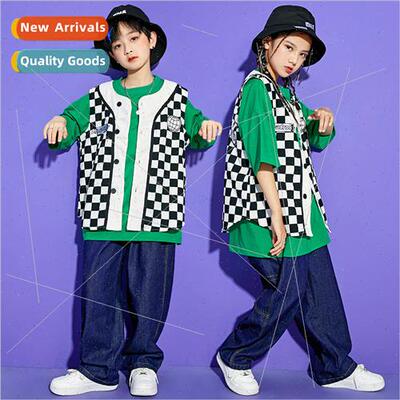 Childrens hip-hop set dance su loose permance clothes boys h