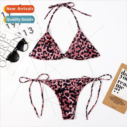 Womens new spl triangle double-sided printed bikini beach mo