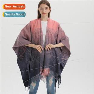 knted open gradient fall simple winter shawl New cape