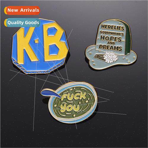 Europe Uned States new creative weird tombstone brooch perso