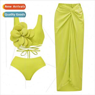 Sexy Biki Spl Tie Waist High Europe Women Swimsu Color Solid