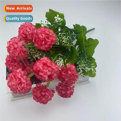mulation flowers green bright ball chrysanthemum living room
