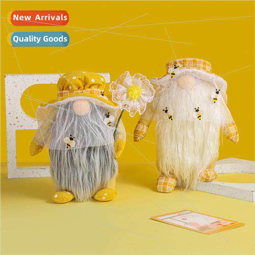 New Bee Festival Home Decor Doll Bee Cute Gnome Sunflower De