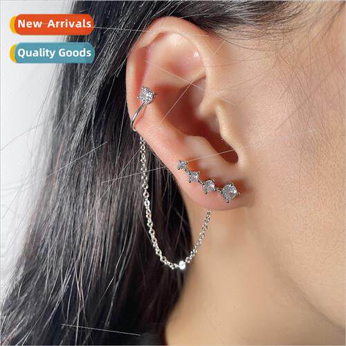 Onepcs size zirconia ear clip ear wire long female fashion s