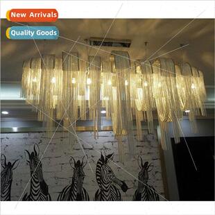 Chain Chandelier Suspension modern ght Aluminum Ring Arch
