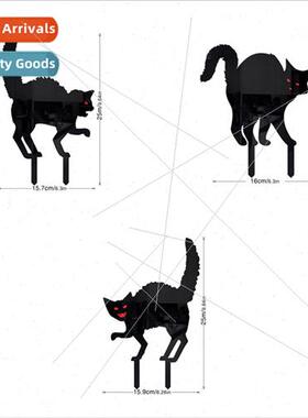 New Halloween Scary Cat Acrylic Outdoor Patio Decoration Gro