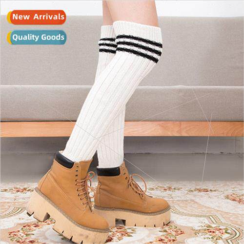 Autumn winter Korea  student three bar wool knted socks sets