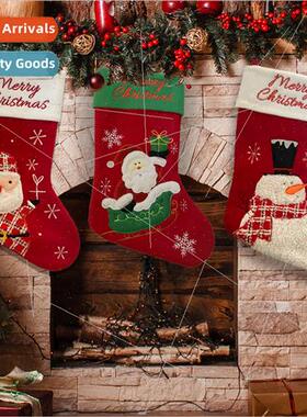 cartoon Christmas stocking gifts Christmas snowman old man p