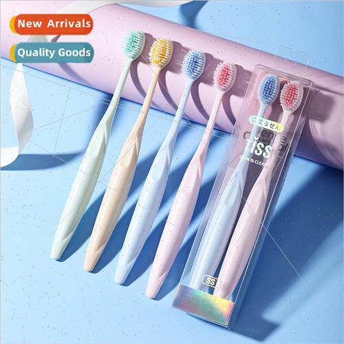 New adult wide head soft bristle toothbrush 2 pack family ho