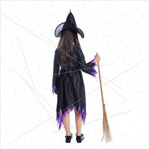 Kids Classic Girls Halloween Dress Up Purple Bat ttle Wch Dr