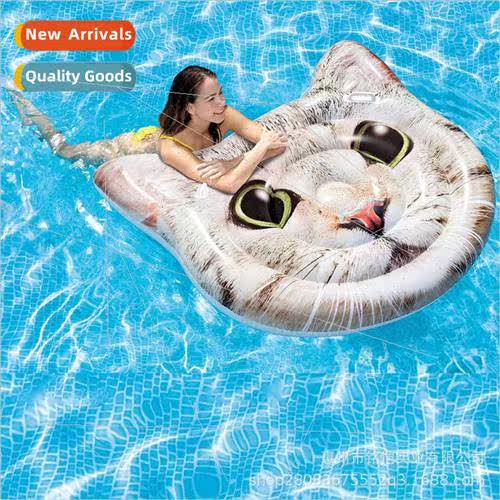 PVC cute cat head inflatable water float pvc inflatable anim