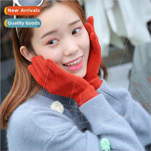 Commander fall winter nrile warm magic gloves creative knted