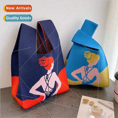 che cartoon knted undershirt handbag handbag female convenie