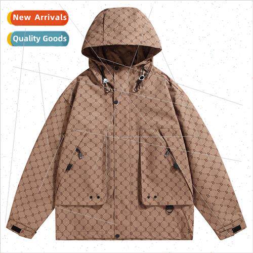 Big B letter punch jacket fall men American set fashion casu