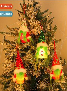 Christmas light-emting decorative pendant cute green bearded