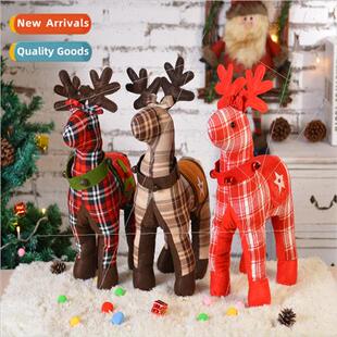 plaid supplies moose dolls Christmas children decorations
