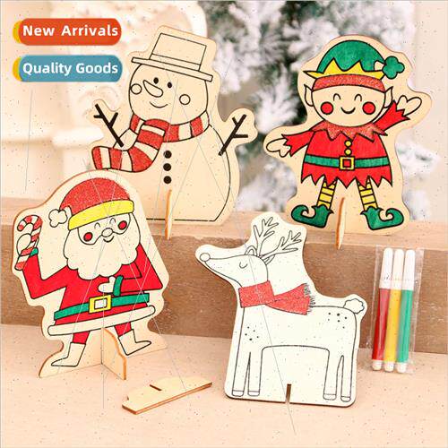 Christmas wooden ornament drawing kindergarten DIY handmade